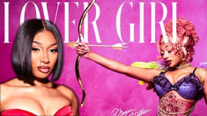 Album cover on pink for LOVER GIRL by Megan Thee Stallion